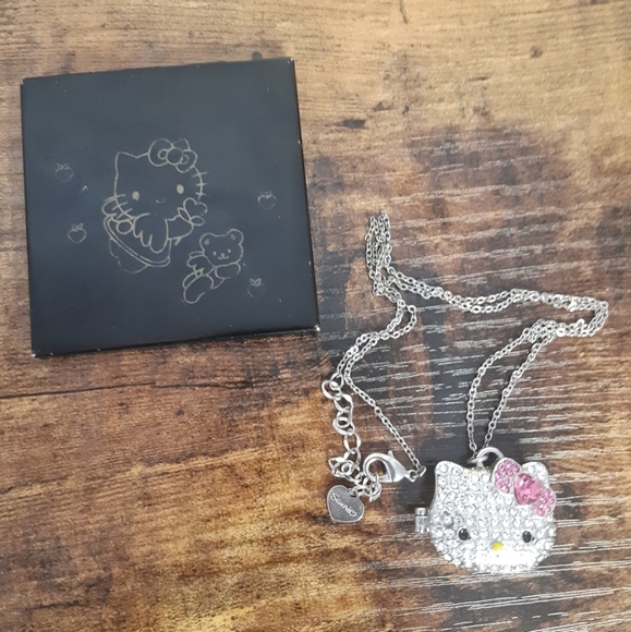 Hello Kitty Jewelry - Hello Kitty Rhinestone Locket and Compact Mirror